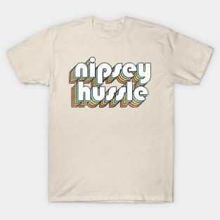 Nipsey Hussle - Retro Rainbow Letters T-Shirt